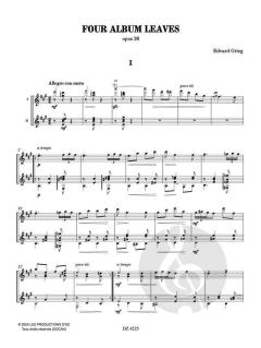 4 Album Leaves op. 28 von Edvard Grieg 