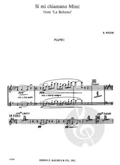 La Boheme: Act I, Aria: Si. Mi chiamano Mimi (soprano) von Giacomo Puccini 