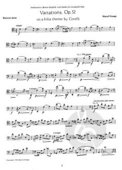 Variationen op. 51 über "la Folia" von Corelli von Marcel Farago 