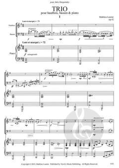 Trio op. 42 von Mathieu Lussier 