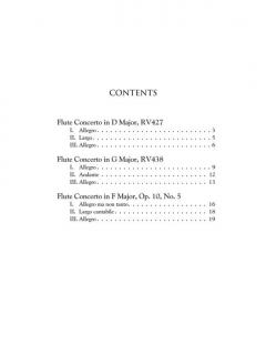 Concerti in D major (RV427); F major (RV434); G major (RV438) (Antonio Vivaldi) 
