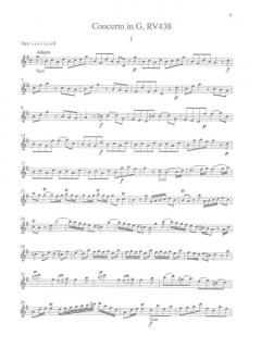 Concerti in D major (RV427); F major (RV434); G major (RV438) (Antonio Vivaldi) 