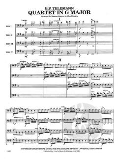 Quartett G-Dur von Georg Philipp Telemann 