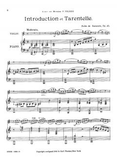 Introduction et Tarantelle Op. 43 von Pablo de Sarasate 