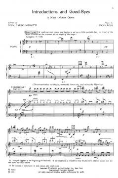 Introductions And Good-Byes von Lukas Foss 