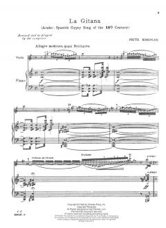 La Gitana von Fritz Kreisler 