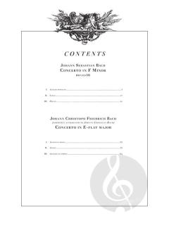 J.S. Bach: Concerto in F Minor/J.C.Fr. Bach: Concerto in E-flat Major 