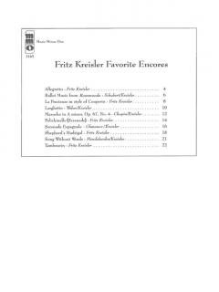 Favorite Encores von Fritz Kreisler 