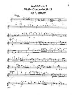 Violin Concerto no. 3 in G K.216 von Wolfgang Amadeus Mozart im Alle Noten Shop kaufen