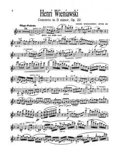 Violin Concerto No. 2 D Minor & Zigeunerweisen Op. 22 von Henryk Wieniawski im Alle Noten Shop kaufen