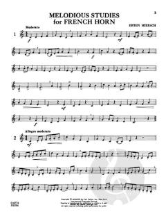 Melodious Studies For French Horn von Erwin Miersch im Alle Noten Shop kaufen