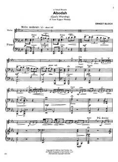 Music For Violin And Piano von Ernest Bloch im Alle Noten Shop kaufen