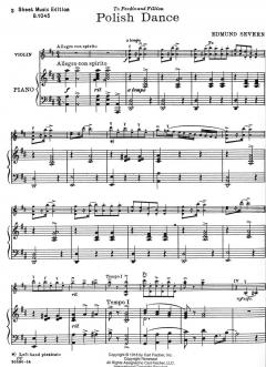 Polnischer Tanz von Edmund Severn für Violine und Klavier im Alle Noten Shop kaufen