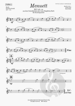 Menuett in G BWV Anh. 114 von Christian Petzold 