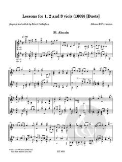 Lessons for 1, 2 and viols (1609) [duets] von Alfonso Ferrabosco The Younger 
