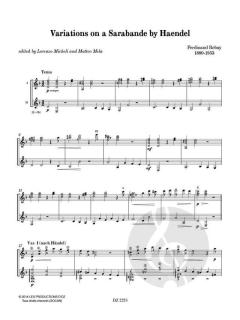 Variations on a Sarabande by Haendel von Ferdinand Rebay 