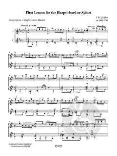 Two Lessons for the Harpsichord or Spinet von Jean-Baptiste Loeillet 