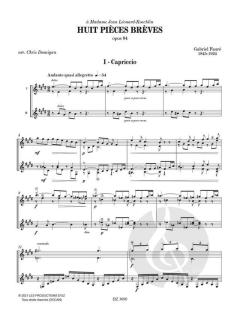 Huit Pièces Brèves op. 84 von Gabriel Fauré 