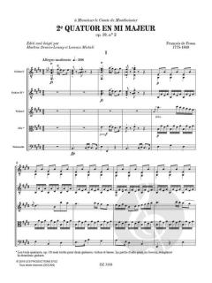2e Quatuor En Mi Majeur von François de Fossa 