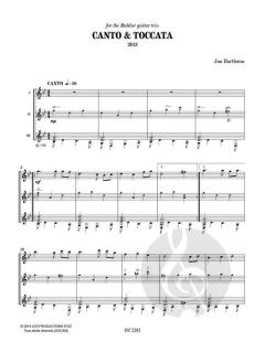 Canto & Toccata von Jan Bartlema 
