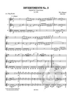 Divertimento No. 2 von Wolfgang Amadeus Mozart 