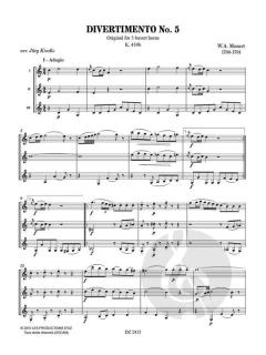 Divertimento No. 5 von Wolfgang Amadeus Mozart 