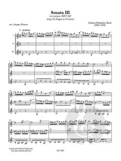 Six Trios Sonatas - Sonata III von Johann Sebastian Bach 