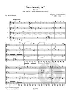 Divertimento In D KV 270 von Wolfgang Amadeus Mozart 
