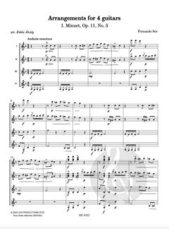Arrangements for 4 guitars von Fernando Sor 