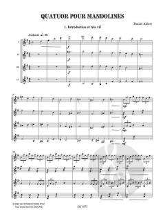 Quatuor Pour Mandolines von Daniel Ahlert 