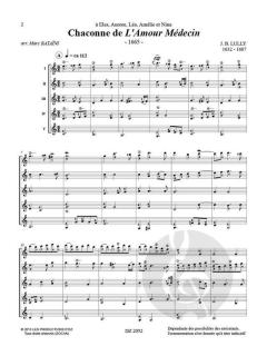 Chaconne de l'Amour Médecin, Chaconne de Phaeton von Jean-Baptiste Lully 