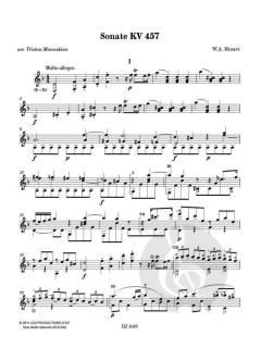 Sonate KV 457 von Wolfgang Amadeus Mozart 