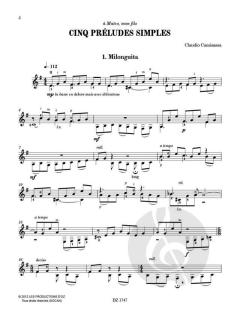 Cinq préludes simples von Claudio Camisassa 