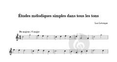 Études mélodiques simples dans tous les tons von Luc Lévesque 