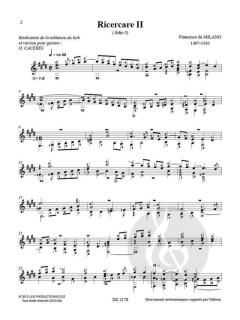 Le luth en Italie - Libro della Fortuna von Francesco Da Milano 