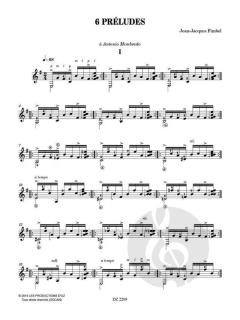 6 Préludes von Jean-Jacques Fimbel 