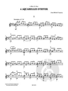 4 aquarelles d'hiver von Jean-Michel Coquery 