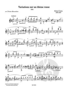 Variations sur un thème russe von Mikhail Glinka 