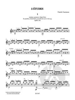 5 Études von Claudio Camisassa 