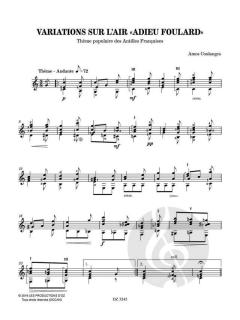 Variations Sur L'Air "Adieu Foulard" von Amos Coulanges 