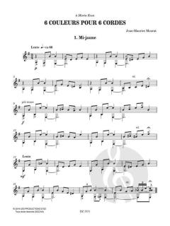 6 Couleurs Pour 6 Cordes von Jean-Maurice Mourat 