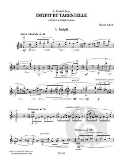 Incipit et Tarentelle von Benoît Albert 