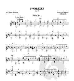 5 Waltzes Op. 39 von Johannes Brahms 