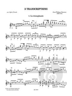 3 Transcriptions von J.P. Rameau 