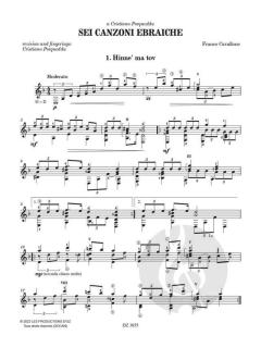 Sei Canzoni Ebraiche von Franco Cavallone 