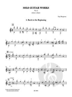 Solo Guitar Works 2, Tribute To Bach von Guy Bergeron 