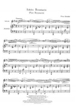 Schön Rosmarin (Fair Rosmarin) von Fritz Kreisler 