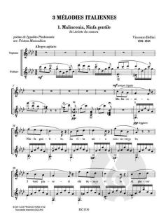 3 mélodies italiennes von Vincenzo Bellini 