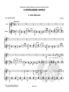 8 Sephardic Songs von Andrew Zohn 
