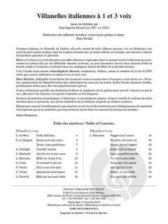 Villanelles italiennes à 1 et 3 voix 